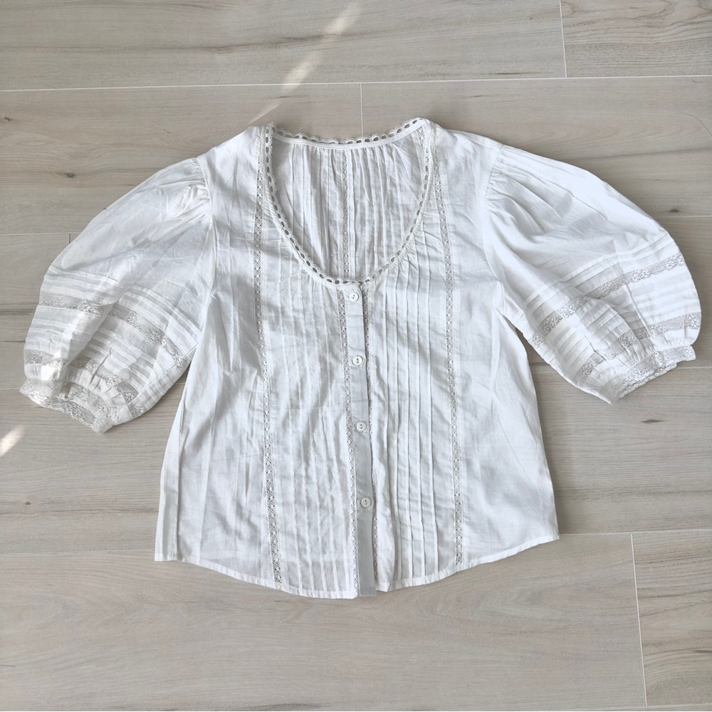Elegant White Button-Up Blouse